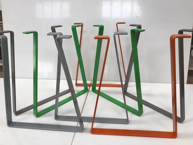 Black steel coffee table legs 4